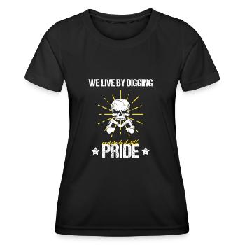 operator and heavy machinery operator - Women's Functional T-Shirt - black - Front - AI Model Female 172 light (172cm)