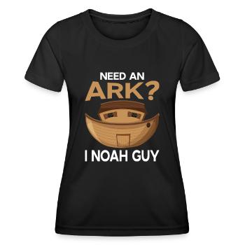 Need a Noah's Ark Guy Funny Archa Noah - Women's Functional T-Shirt - black - Front - AI Model Female 172 light (172cm)