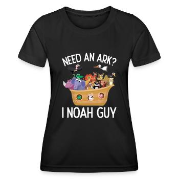 Need a Noah's Ark Guy Funny Archa Noah - Women's Functional T-Shirt - black - Front - AI Model Female 172 light (172cm)