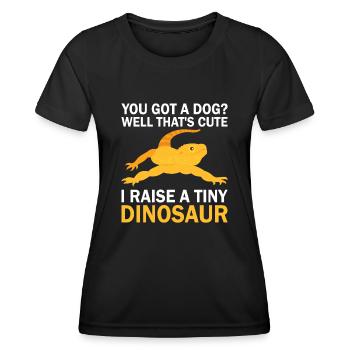 Bearded Dragon Lizard Bartgame Reptiles Gift - Women's Functional T-Shirt - black - Front - AI Model Female 172 light (172cm)
