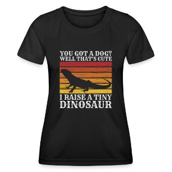 Bearded Dragon Lizard Bartgame Reptiles Gift - Women's Functional T-Shirt - black - Front - AI Model Female 172 light (172cm)
