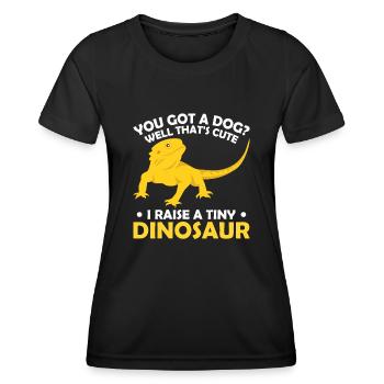 Bearded Dragon Lizard Bartgame Reptiles Gift - Women's Functional T-Shirt - black - Front - AI Model Female 172 light (172cm)