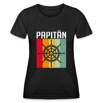 Kapitän Bootsschein Segeln Boot - Frauen Funktions-T-Shirt - Schwarz - Vorne - AI Model Female 172 light (172cm)