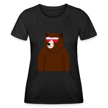 Drapeau polonais Pole Bear Pologne - T-shirt sport Femme - noir - Devant - AI Model Female 172 light (172cm)