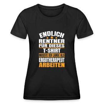 Endlich Rente 2023 Ruhestand Beruf Ergotherapeut - Frauen Funktions-T-Shirt - Schwarz - Vorne - AI Model Female 172 light (172cm)