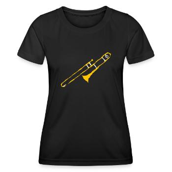 Trombone Trombonist Orchestra Trombones - Women's Functional T-Shirt - black - Front - AI Model Female 172 light (172cm)
