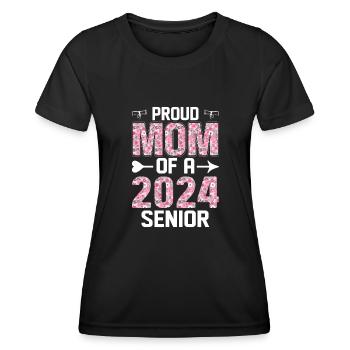 Funny proud mother of a graduation gift - Women's Functional T-Shirt - black - Front - AI Model Female 172 light (172cm)