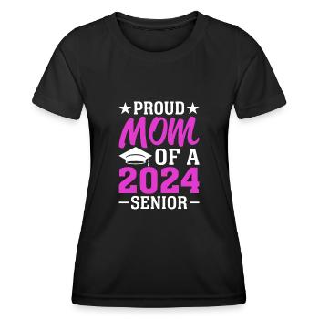 Funny proud mother of a graduation gift - Women's Functional T-Shirt - black - Front - AI Model Female 172 light (172cm)
