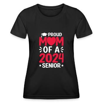 Funny proud mother of a graduation gift - Women's Functional T-Shirt - black - Front - AI Model Female 172 light (172cm)