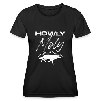 howly moly Design pour un passionné de coyote - T-shirt sport Femme - noir - Devant - AI Model Female 172 light (172cm)