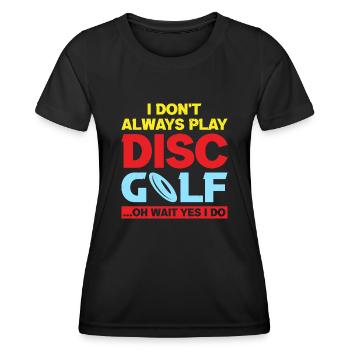 Disc Golf Frisbee Golf pour hommes et femmes - T-shirt sport Femme - noir - Devant - AI Model Female 172 light (172cm)