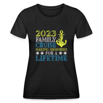 Coole Kreuzfahrt Kreuzfahrtschiff Familienurlaub - Frauen Funktions-T-Shirt - Schwarz - Vorne - AI Model Female 172 light (172cm)