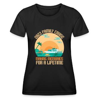 Coole Kreuzfahrt Kreuzfahrtschiff Familienurlaub - Frauen Funktions-T-Shirt - Schwarz - Vorne - AI Model Female 172 light (172cm)