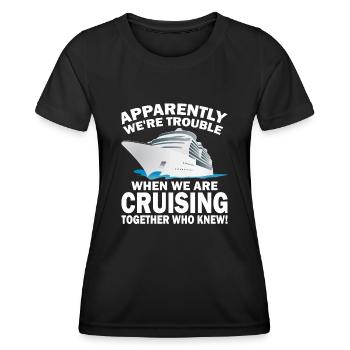 Coole Kreuzfahrt Kreuzfahrtschiff Familienurlaub - Frauen Funktions-T-Shirt - Schwarz - Vorne - AI Model Female 172 light (172cm)