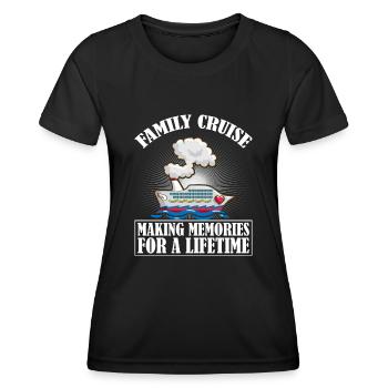 Coole Kreuzfahrt Kreuzfahrtschiff Familienurlaub - Frauen Funktions-T-Shirt - Schwarz - Vorne - AI Model Female 172 light (172cm)