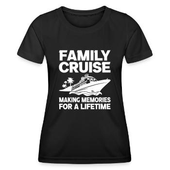 Coole Kreuzfahrt Kreuzfahrtschiff Familienurlaub - Frauen Funktions-T-Shirt - Schwarz - Vorne - AI Model Female 172 light (172cm)