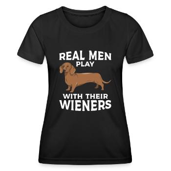 Dachshund Dachshund Funny Dachshund Saying - Women's Functional T-Shirt - black - Front - AI Model Female 172 light (172cm)