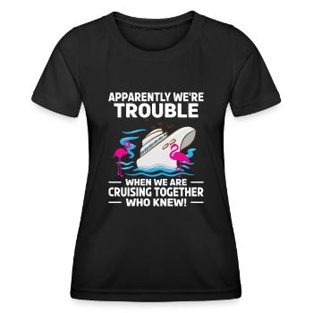 Coole Kreuzfahrt Kreuzfahrtschiff Familienurlaub - Frauen Funktions-T-Shirt - Schwarz - Vorne - AI Model Female 172 light (172cm)