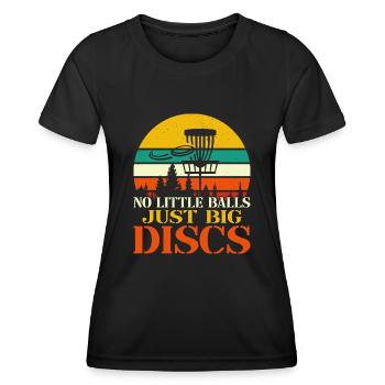 Disc Golf Frisbee Golf pour hommes et femmes - T-shirt sport Femme - noir - Devant - AI Model Female 172 light (172cm)