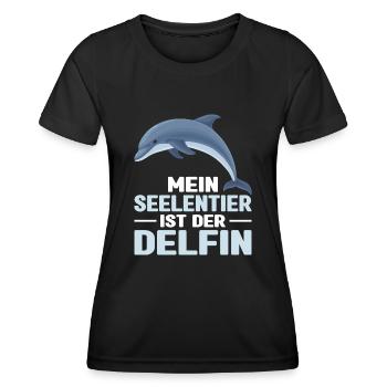 Meeresbiologe Delfin Meeresforscher Meerestier - Frauen Funktions-T-Shirt - Schwarz - Vorne - AI Model Female 172 light (172cm)