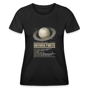 Saturn - Frauen Funktions-T-Shirt - Schwarz - Vorne - AI Model Female 172 light (172cm)