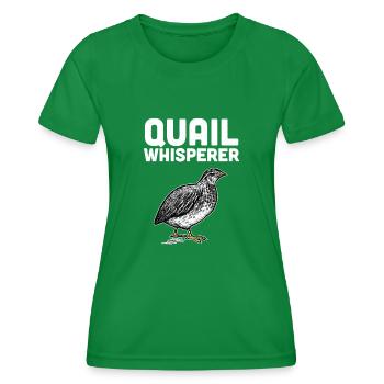 Wachtel Vogel Geschenk - Frauen Funktions-T-Shirt - Kelly Green - Vorne - AI Model Female 172 dark (172cm)