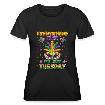 Mardi Gras lustiges Outfit Kostüm Mardi Gras - Frauen Funktions-T-Shirt - Schwarz - Vorne - AI Model Female 172 light (172cm)