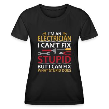 Electrician Electronics Technician Electrical Engineer - Women's Functional T-Shirt - black - Front - AI Model Female 172 light (172cm)