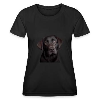 Labrador Retriever, gift idea for Labrador - Women's Functional T-Shirt - black - Front - AI Model Female 172 light (172cm)