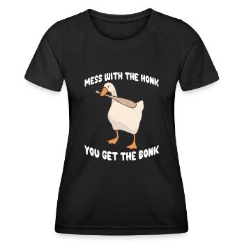 Gänse Messe Gans Geschenk - Frauen Funktions-T-Shirt - Schwarz - Vorne - AI Model Female 172 light (172cm)
