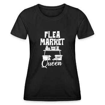 Flea Market Flea Market Funny Articles Market - Women's Functional T-Shirt - black - Front - AI Model Female 172 light (172cm)