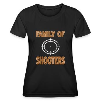 Famille De Tireurs Rétro Drôle NAVY Seal Designs - T-shirt sport Femme - noir - Devant - AI Model Female 172 light (172cm)