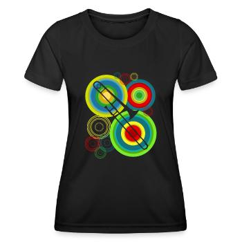 Trombone retro Trombonist Trombones - Women's Functional T-Shirt - black - Front - AI Model Female 172 light (172cm)