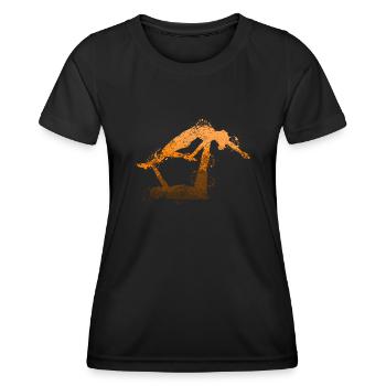 Acro Yoga Méditation Professeur de Yoga Acroyoga - T-shirt sport Femme - noir - Devant - AI Model Female 172 light (172cm)