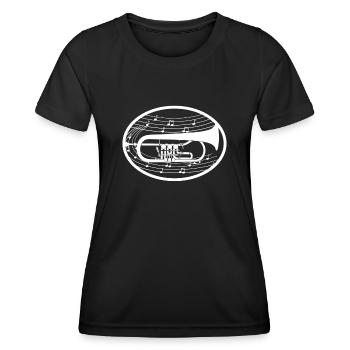 Bugle - T-shirt sport Femme - noir - Devant - AI Model Female 172 light (172cm)