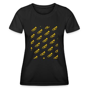Flugelhorn Orchestra Horn - Women's Functional T-Shirt - black - Front - AI Model Female 172 light (172cm)