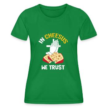 Design de charcuterie pour les fromagers - T-shirt sport Femme - vert - Devant - AI Model Female 172 dark (172cm)