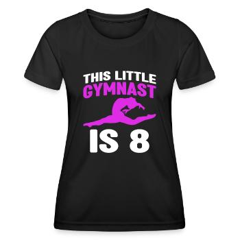 8 Jahre Alte Gymnast Athlet Geburtstags Kind - Frauen Funktions-T-Shirt - Schwarz - Vorne - AI Model Female 172 light (172cm)