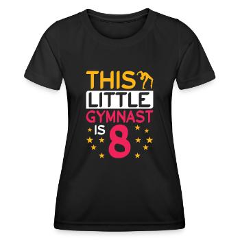 8 Jahre Alte Gymnast Athlet Geburtstags Kind - Frauen Funktions-T-Shirt - Schwarz - Vorne - AI Model Female 172 light (172cm)