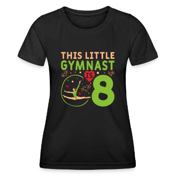 8 Jahre Alte Gymnast Athlet Geburtstags Kind - Frauen Funktions-T-Shirt - Schwarz - Vorne - AI Model Female 172 light (172cm)