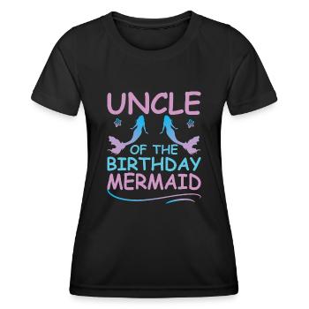 Geburtstag Meerjungfrau Familienkleidung - Frauen Funktions-T-Shirt - Schwarz - Vorne - AI Model Female 172 light (172cm)