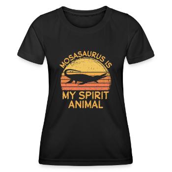 Meeresbiologe Mosasaurus Uhrzeit Dinosaurier - Frauen Funktions-T-Shirt - Schwarz - Vorne - AI Model Female 172 light (172cm)