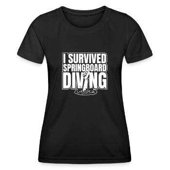 Plongeurs survivants - T-shirt sport Femme - noir - Devant - AI Model Female 172 light (172cm)