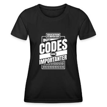 Developer Coder Programmer Funny - Women's Functional T-Shirt - black - Front - AI Model Female 172 light (172cm)