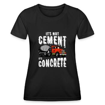 Nicht Zement, es ist Beton lustiger Betonmischer - Frauen Funktions-T-Shirt - Schwarz - Vorne - AI Model Female 172 light (172cm)
