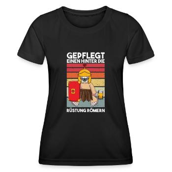 Gepflegt Einen Hinter Die Rüstung Römern - Frauen Funktions-T-Shirt - Schwarz - Vorne - AI Model Female 172 light (172cm)