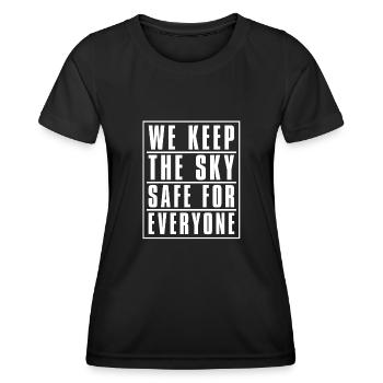 Mécanicien d’avion Sky - T-shirt sport Femme - noir - Devant - AI Model Female 172 light (172cm)