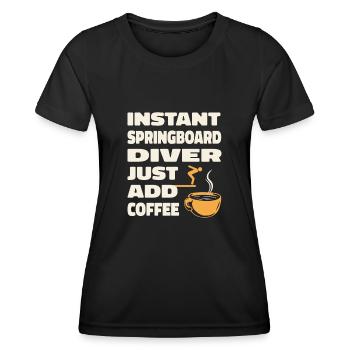Diving Diver Café - T-shirt sport Femme - noir - Devant - AI Model Female 172 light (172cm)