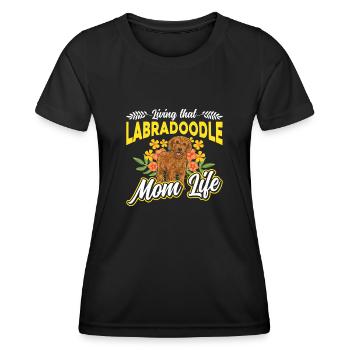 Labradoodle Dog - Women's Functional T-Shirt - black - Front - AI Model Female 172 light (172cm)