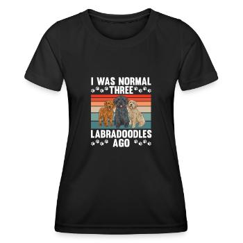 Labradoodle Hund - Frauen Funktions-T-Shirt - Schwarz - Vorne - AI Model Female 172 light (172cm)